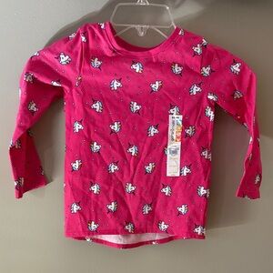 Garanimals Hot Pink Unicorn Print Long Sleeve Tee